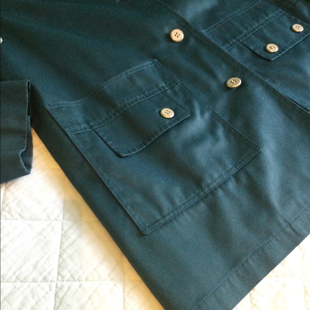 Vintage Teal Misty Harbor All Weather Pea Coat - Picture 2 of 16